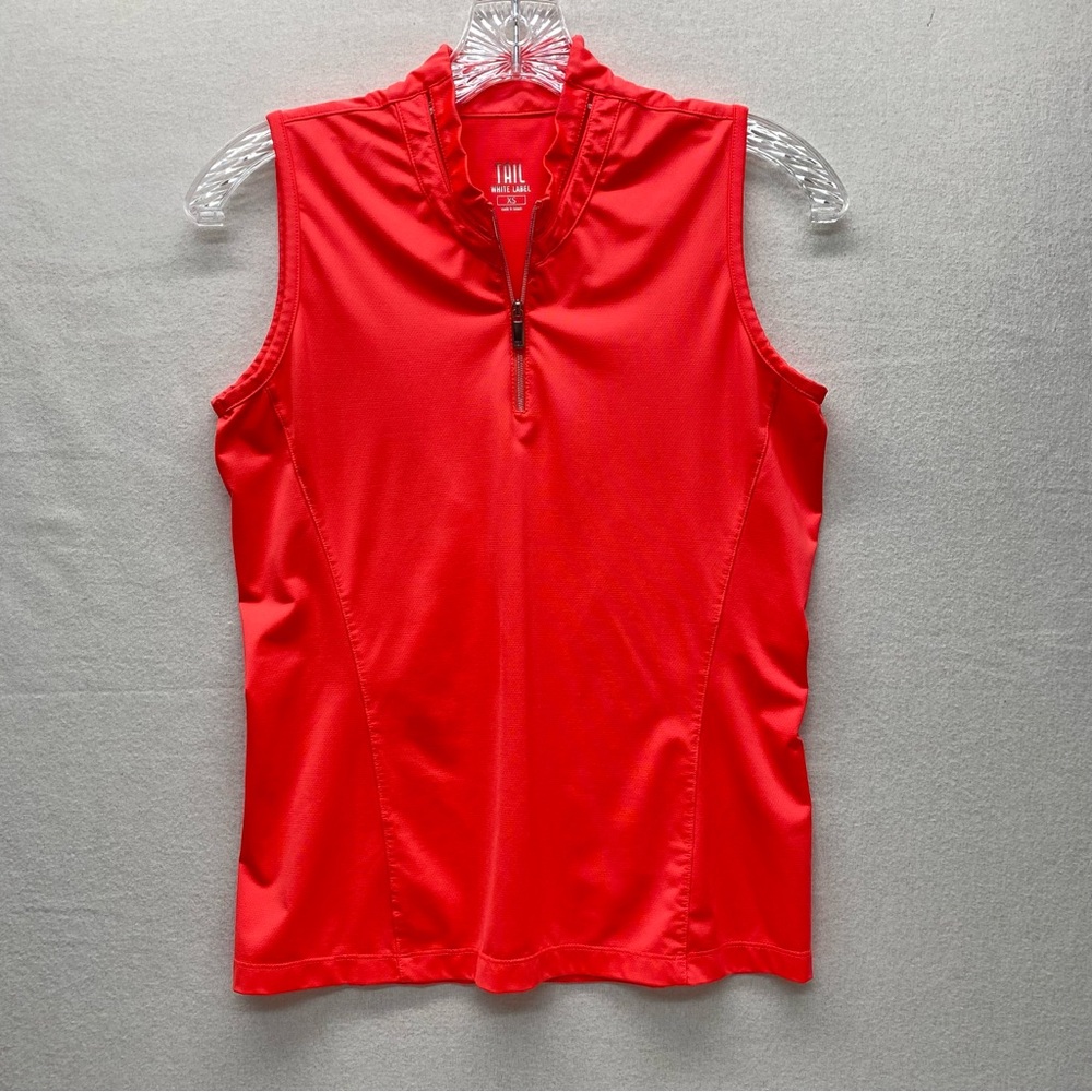 Tail Women's Paprika Sleeveless Mock Collar 1/4 Zip Golf Athletic Pullover XS